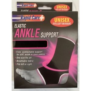 Rapid Care Elastic Ankle Support Black One Size
